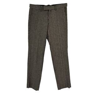 Jeff Banks London Wool Blend Houndstooth Check Pants Size 34 Old Money Womens